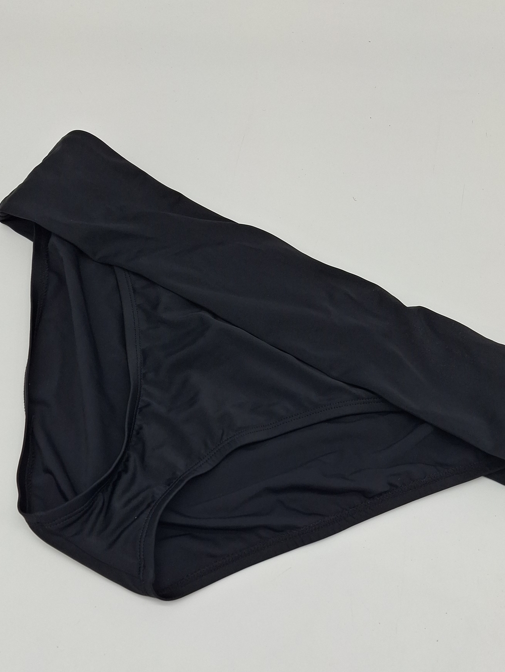 BLEU Rod Beattie Solid Foldover Bikini Bottom Black 10
